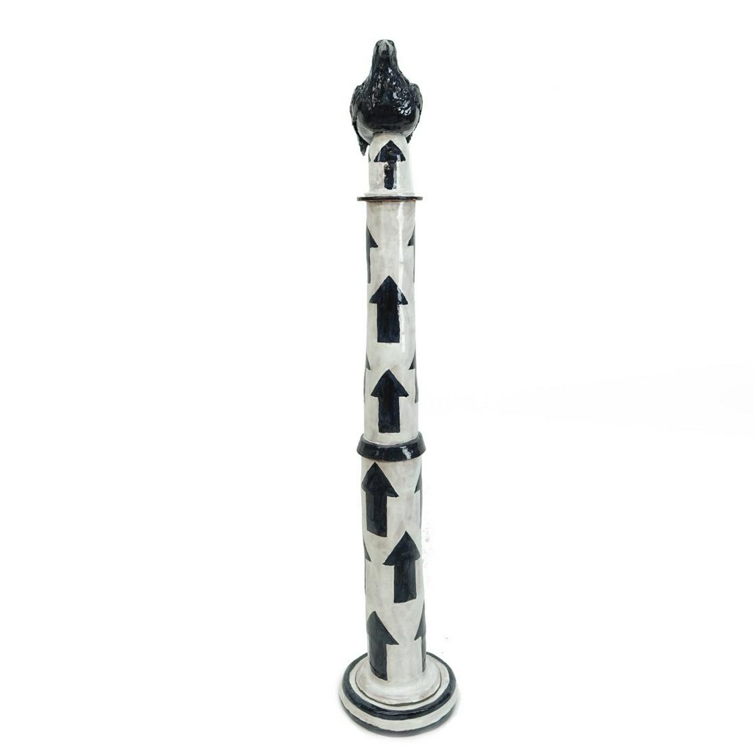 Large Modern Glazed Terracotta Sculpture (1 of 4)