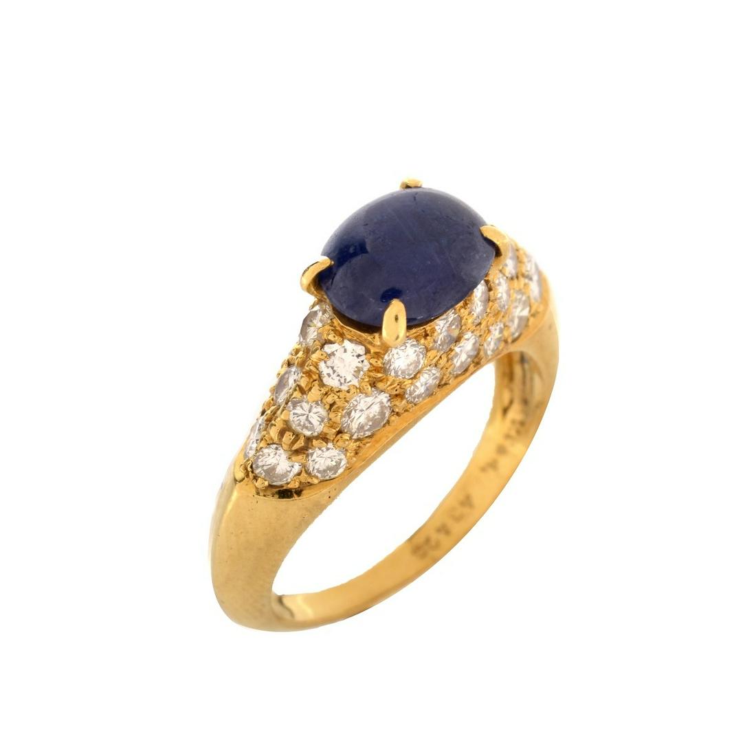GIA Sapphire, Diamond and 18K Ring (1 of 7)