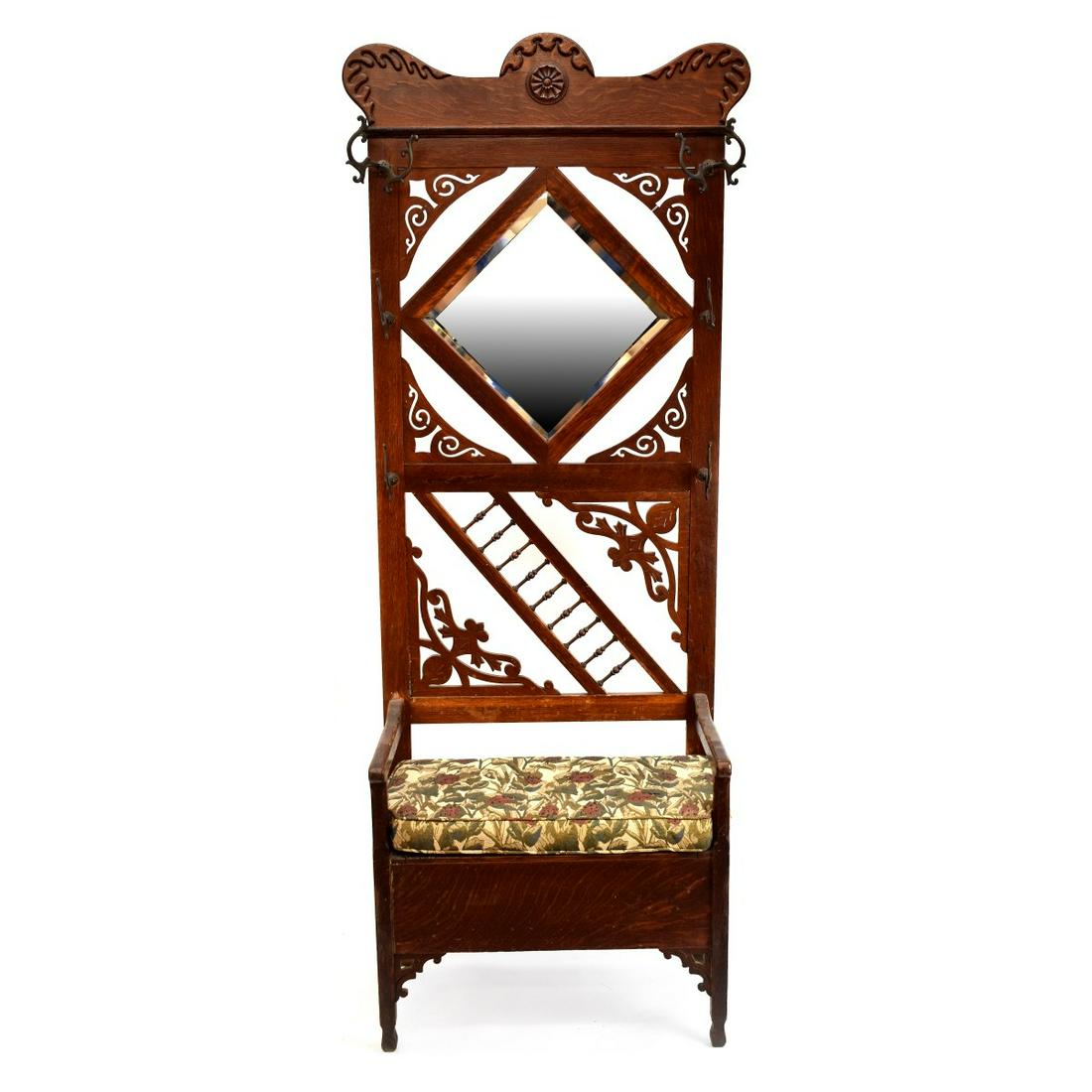 Antique Victorian Hall Tree (1 of 2)