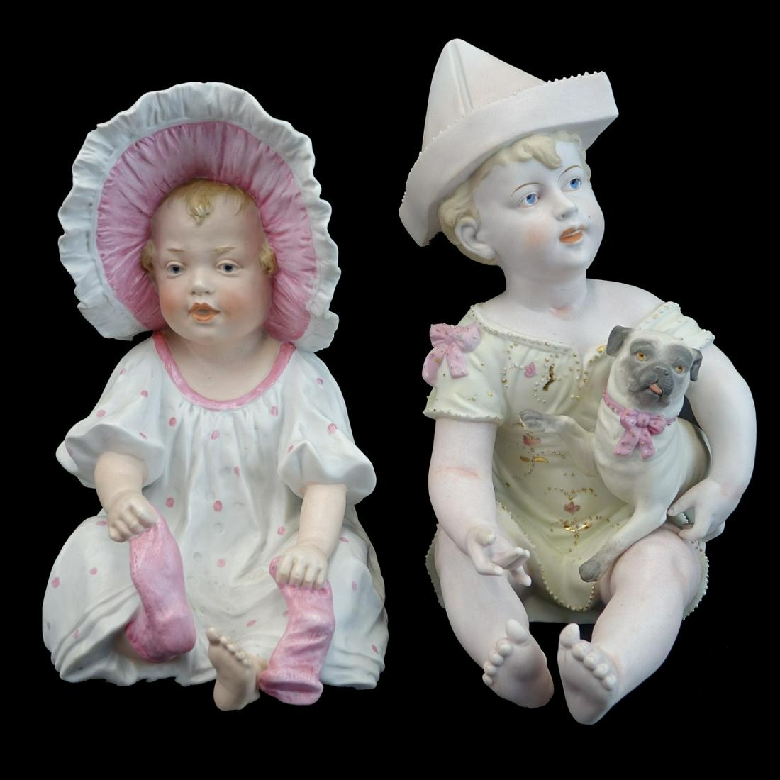 Two Vintage Bisque Piano Babies (1 of 4)