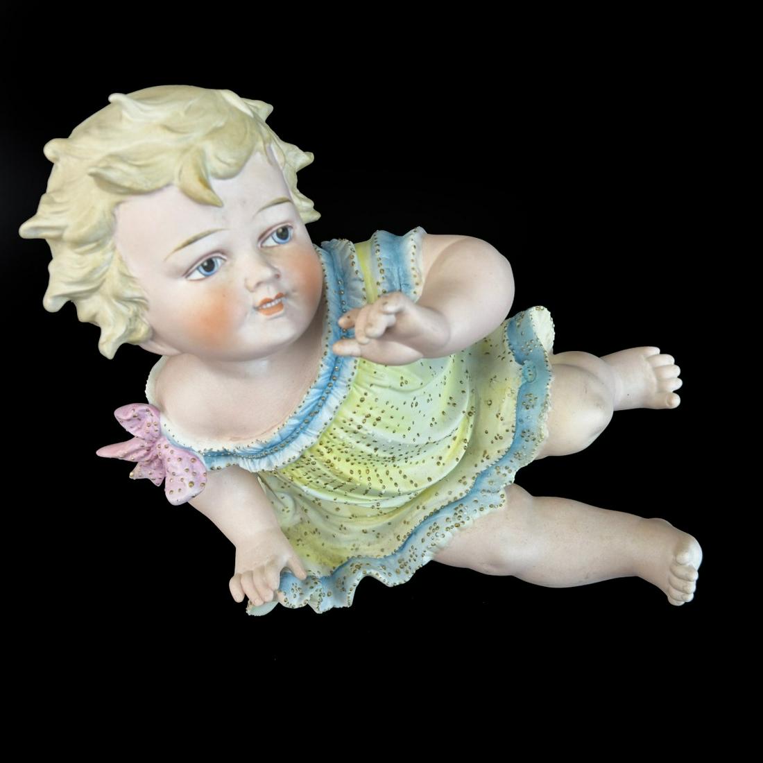 Large Vintage Bisque Piano Baby (1 of 5)