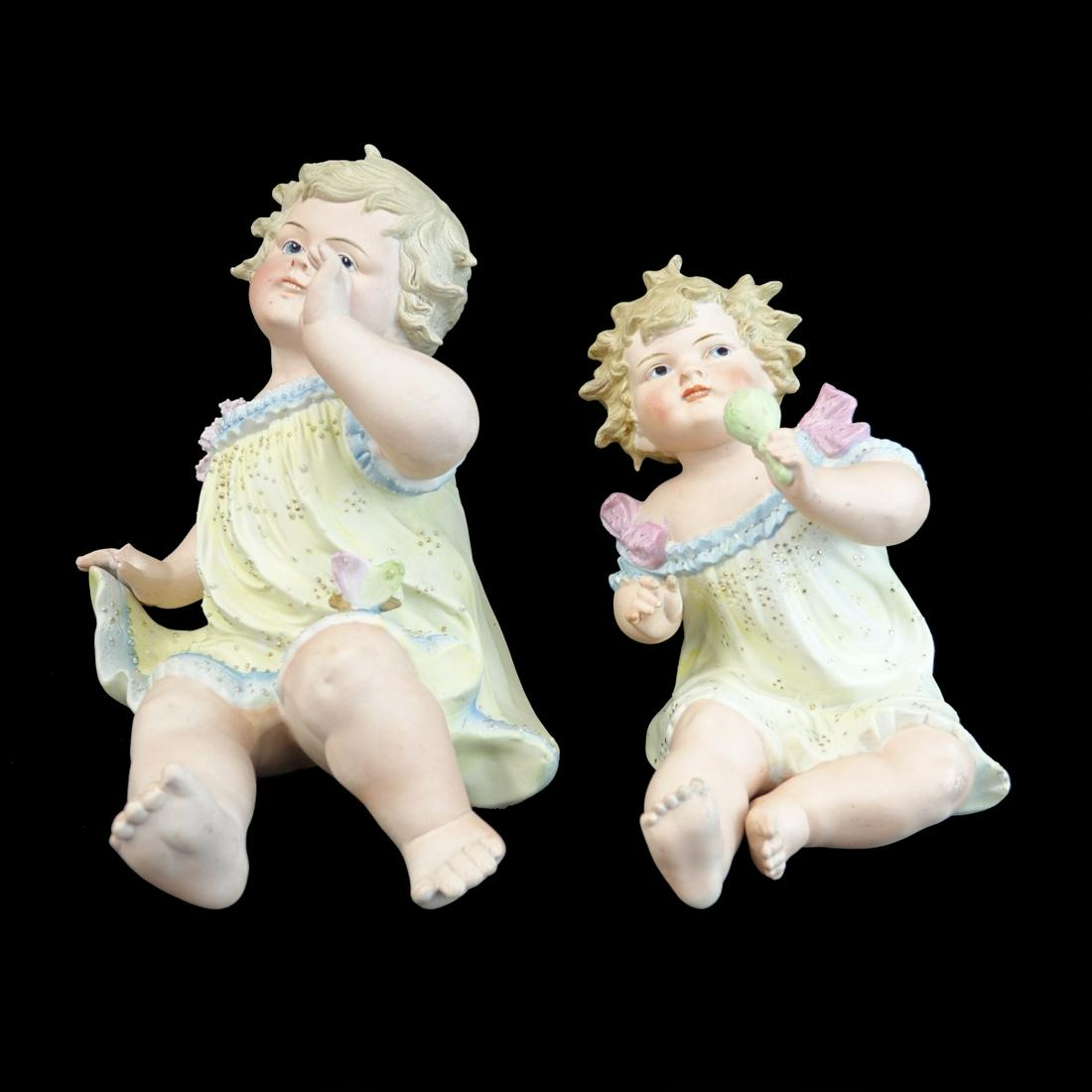 Two Vintage Bisque Piano Babies (1 of 4)