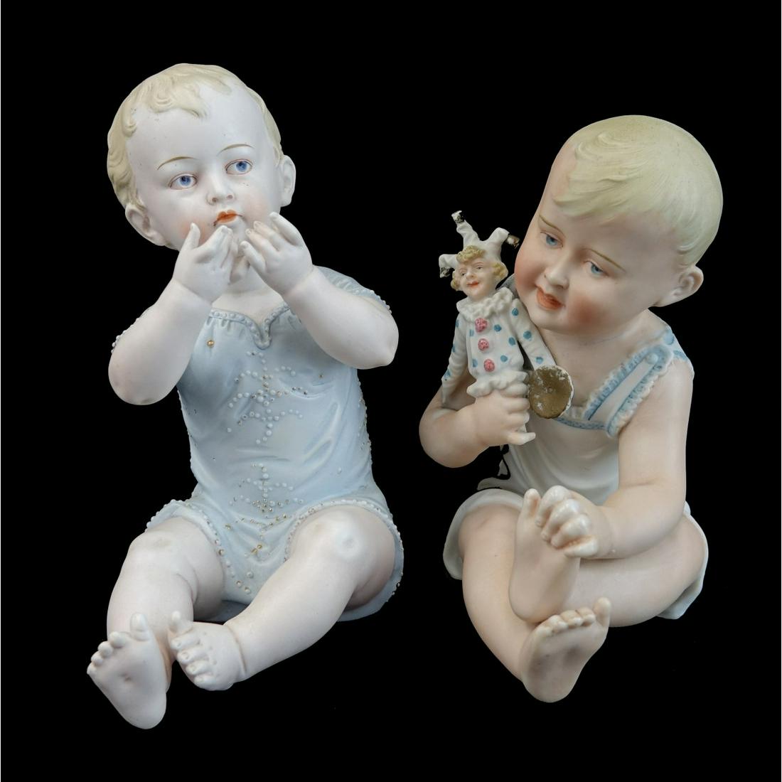 Two Vintage Bisque Piano Babies (1 of 4)