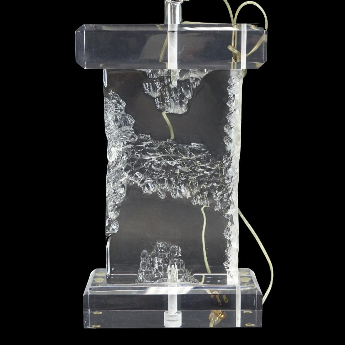 Hollywood Regency Style Lucite Lamp (1 of 2)