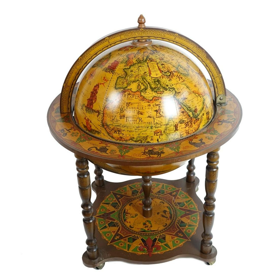 Mid Century Globe with Storage Bar Interior (1 of 4)