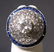 68: Art Deco Platinum Diamond & Sapphire Dome Ring