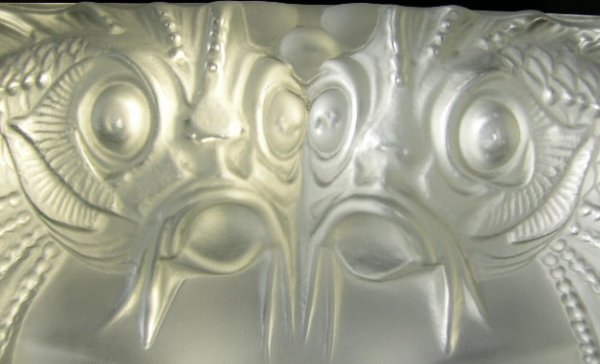 Very Heavy & Thick Lalique France Crystal Mask Scu - 3