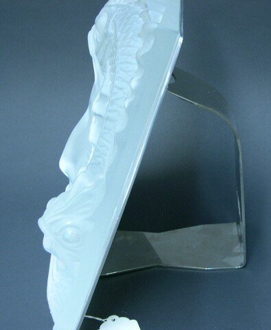 Very Heavy & Thick Lalique France Crystal Mask Scu - 8