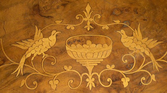 Early 19C Marquetry Inlaid Victorian Oval Carved W - 8