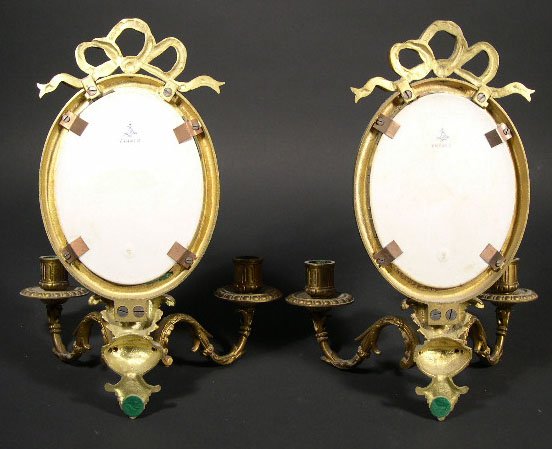 Pair of Early 20th Century Bronze Wall Mounted Sco - 5