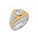 Bulgari Diamond Platinum and 18K Ring