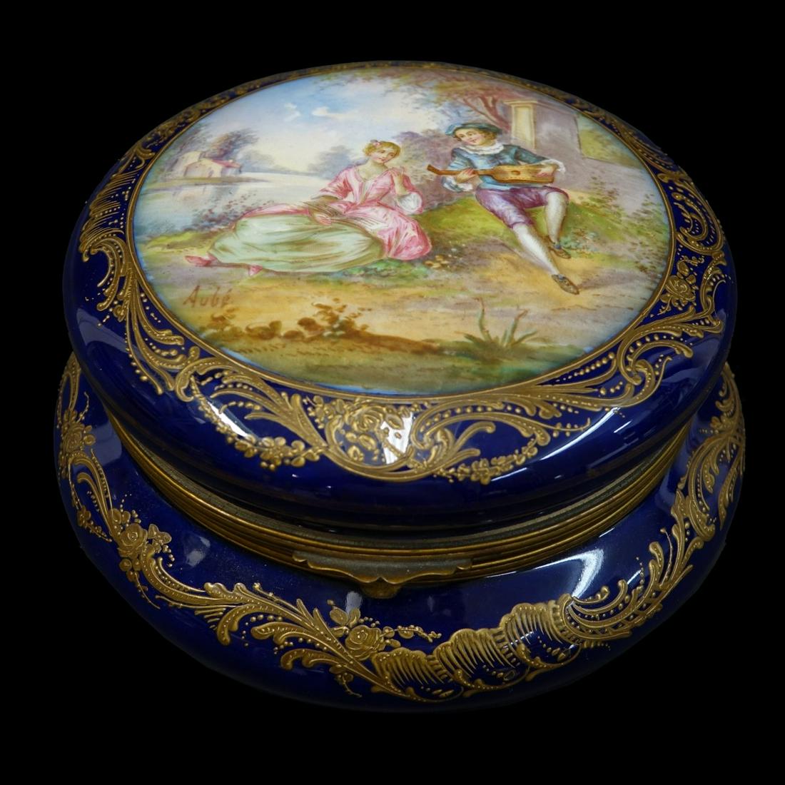 Antique French Sevres Style Covered Box (1 of 6)