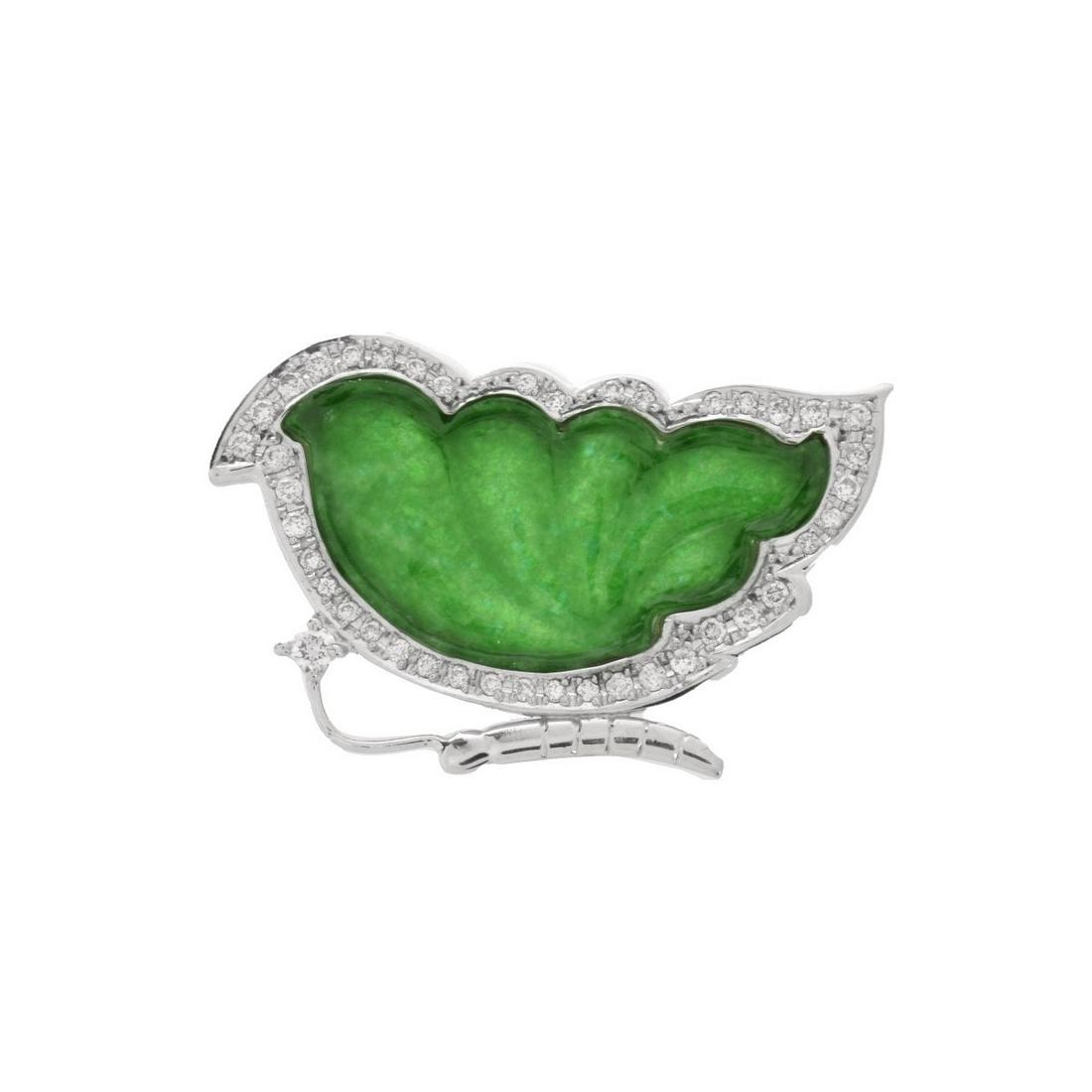 Jade, Diamond and 18K Pendant/Brooch (1 of 5)