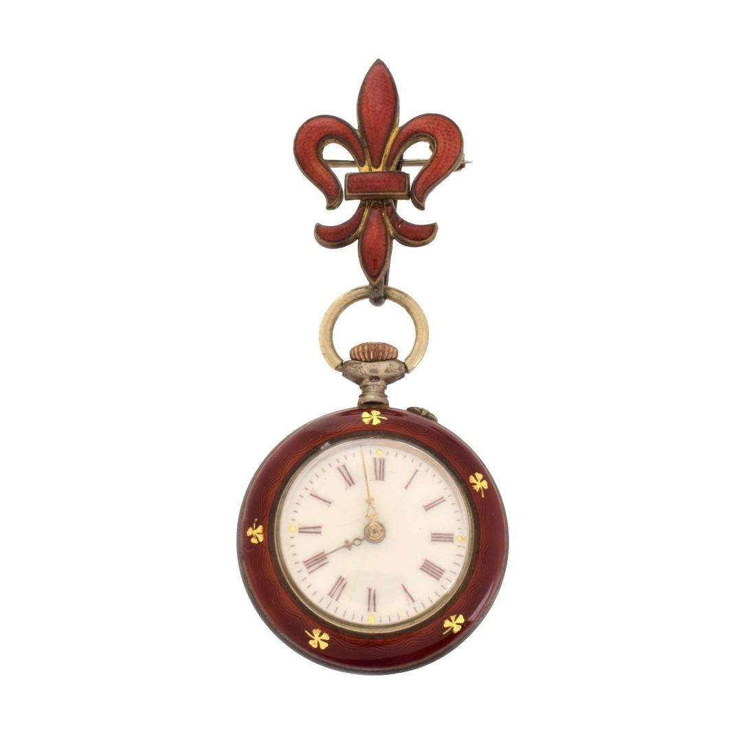 K&L Swiss Enamel Pocket Watch (1 of 5)