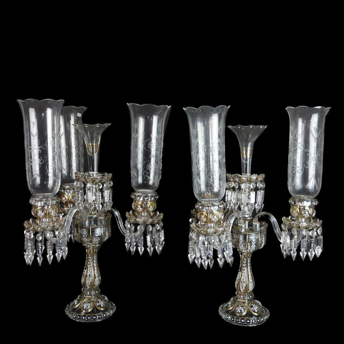 Pair of Baccarat Style Candelabra (1 of 2)