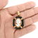 Vintage 14K, Diamond Cameo Pendant - 5