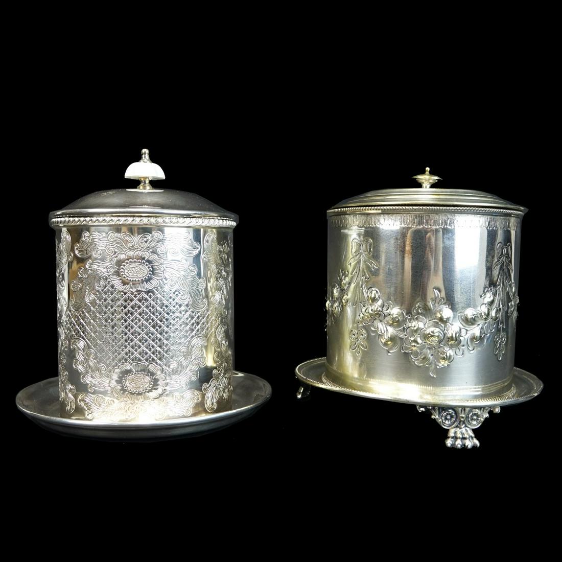 Two (2) English Silver Plated Tea Caddies (1 of 3)