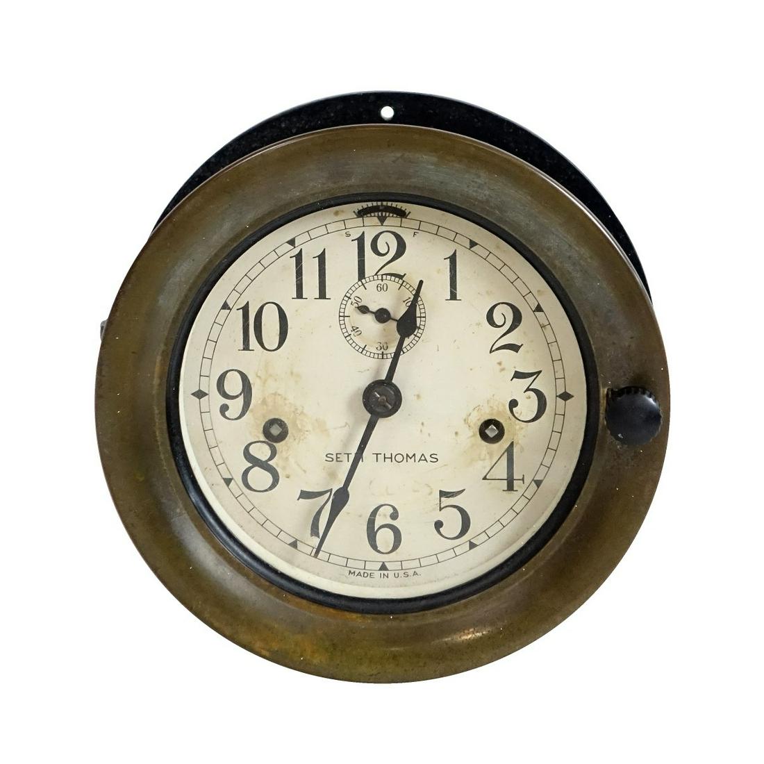 Seth Thomas Brass Ships Clock (1 of 3)