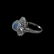 Opal, Diamond and Platinum Ring - 3