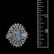 Opal, Diamond and Platinum Ring - 6