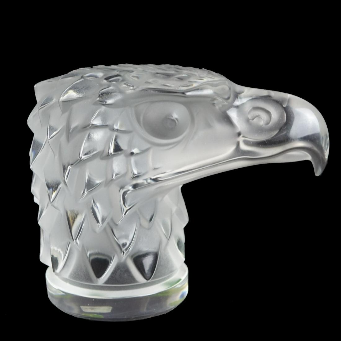Lalique Frosted Crystal Eagle Head (1 of 3)