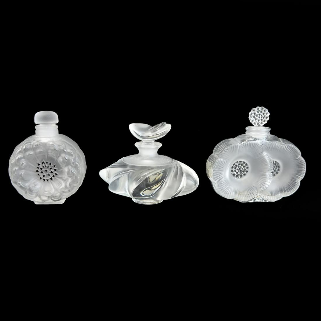 Three Lalique Crystal Perfume Bottles (1 of 3)