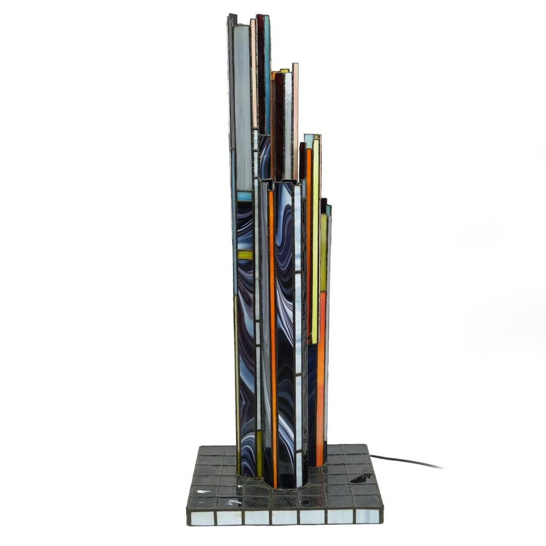 Vintage Slag Glass Sculpture / Lamp (1 of 3)