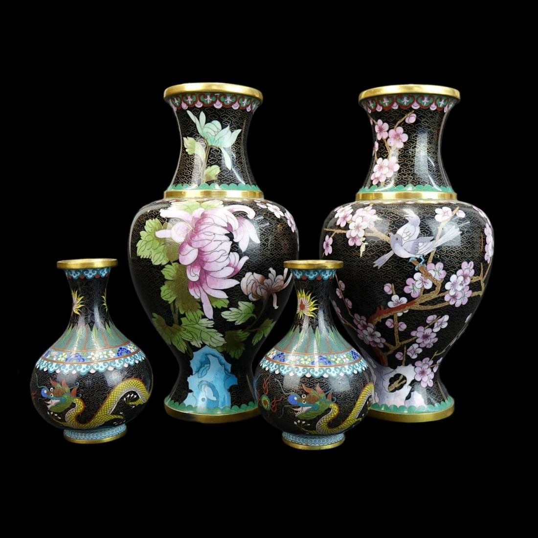 4 Chinese Cloisonne Vases (1 of 5)