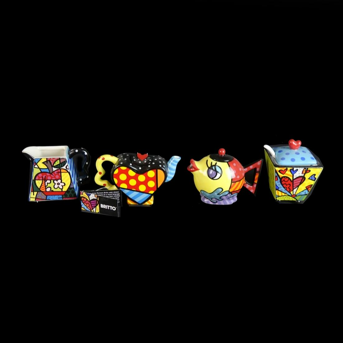 Four (4) Romero Britto Porcelain Tableware (1 of 4)