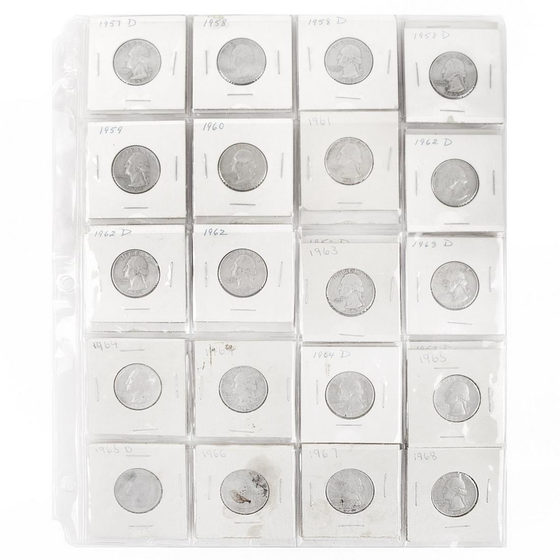 Thirty Nine (39) U. S. Washington Silver Quarters (1 of 3)