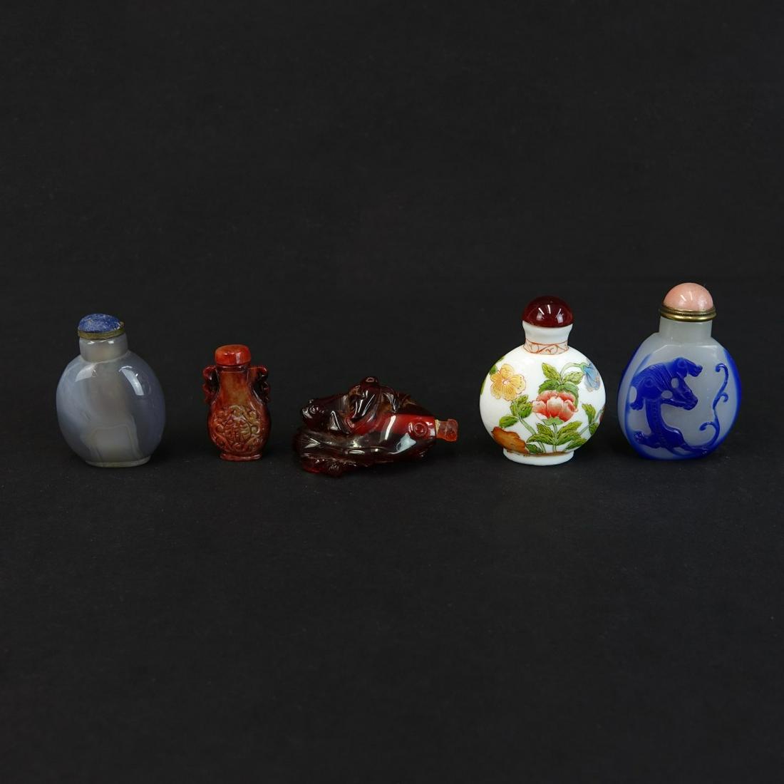 Five (5) Chinese Snuff Bottles (1 of 2)