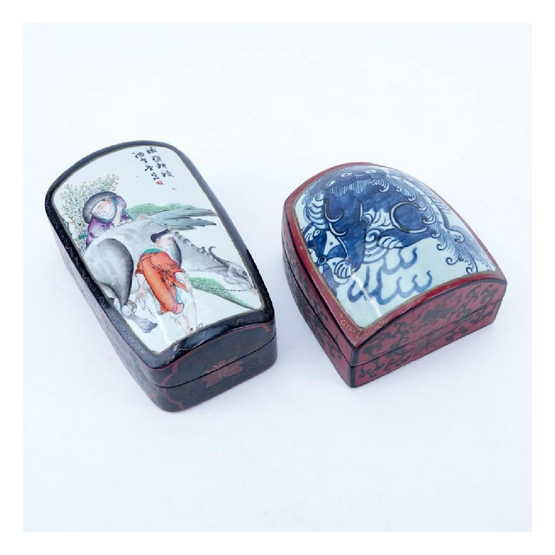 Two (2) Chinese Covered Boxes (1 of 3)