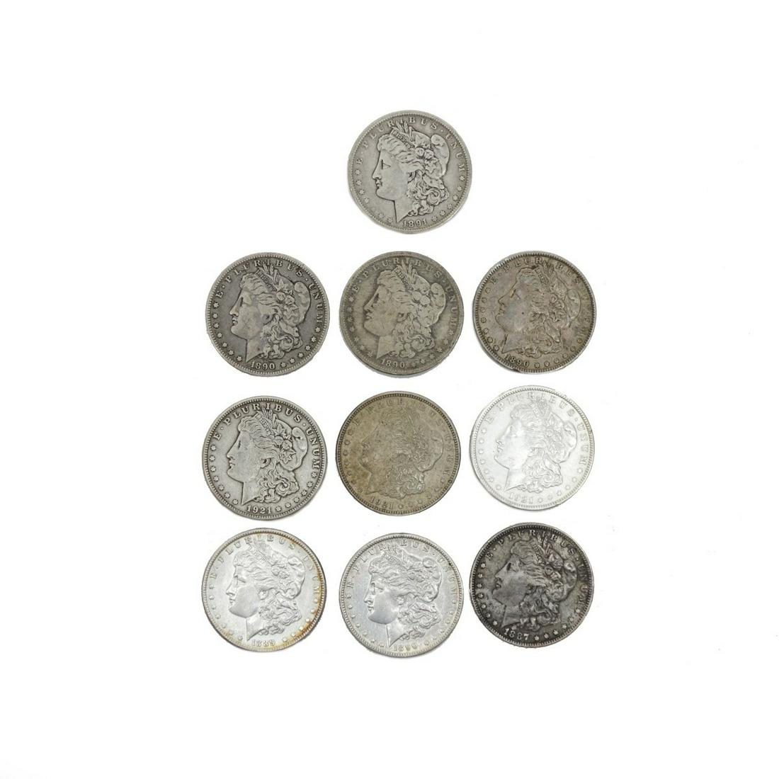 Ten (10) U.S. Morgan Silver Dollars (1 of 2)