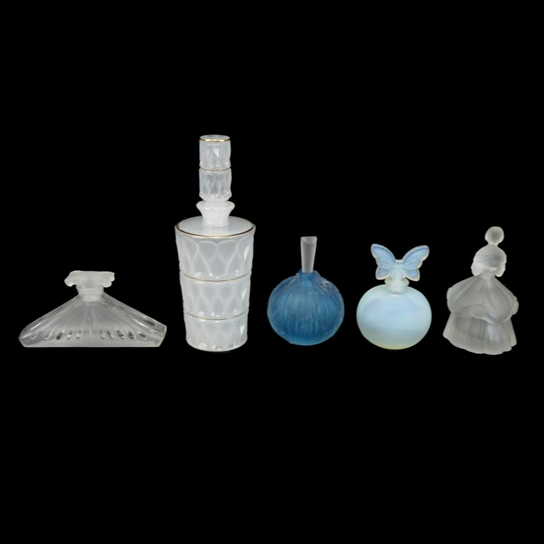 Five (5) Vintage Art Deco Glass Perfume Bottles (1 of 2)