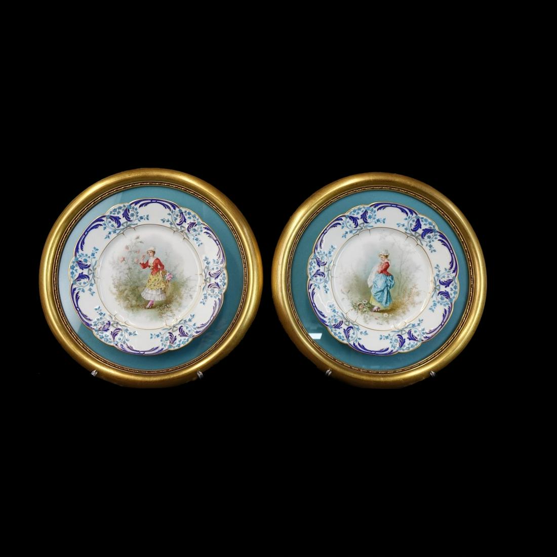 Pair of Sevres Porcelain Cabinet Plates (1 of 3)