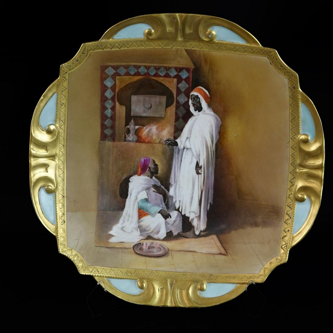 19th C. Continental Gilded Porcelain Charger (1 of 2)