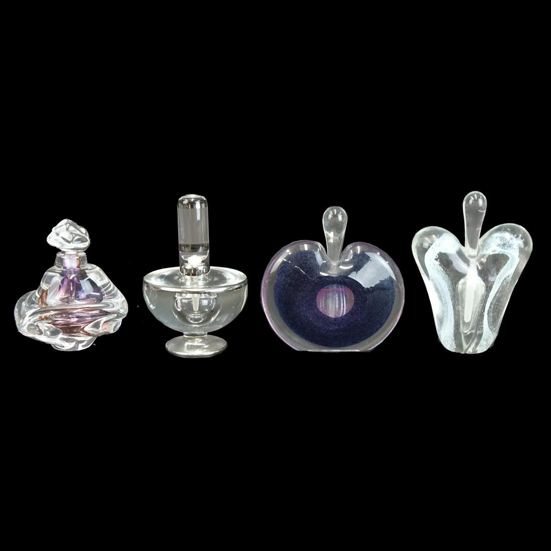 Four (4) Vintage Art Glass Perfume Bottles (1 of 2)