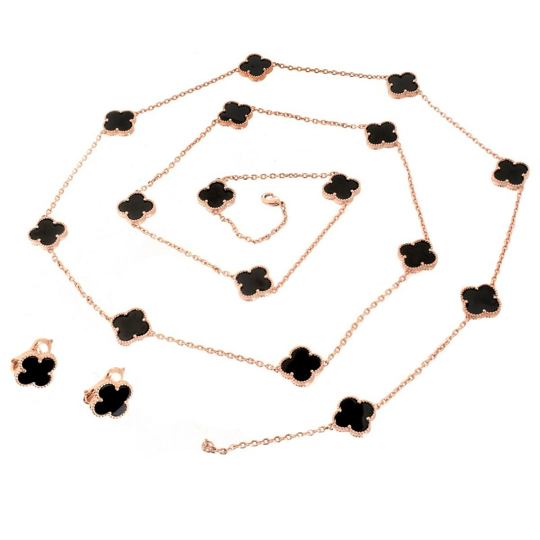 VCA style Necklace and Earrings (1 of 2)