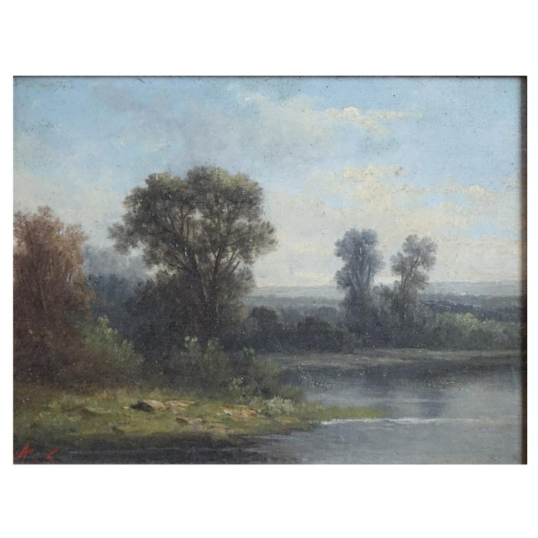 19/20th C. American School Oil on Canvas (1 of 4)