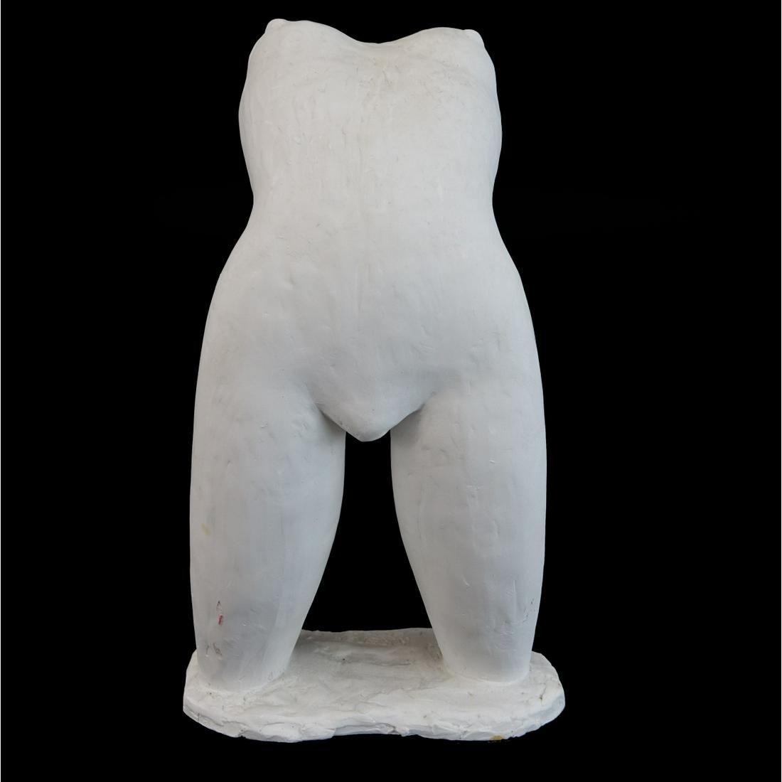 Larry Mohr, American (1921 - 2013): Larry Mohr, American (1921 - 2013) Plaster Sculpture "Kirsten" Signed and Dated 1985 on Obverse Side. Measures 13" H x 7-1/2" W. Provenance: Estate of Larry Mohr. Larry Mohr was an accomplished sculpt