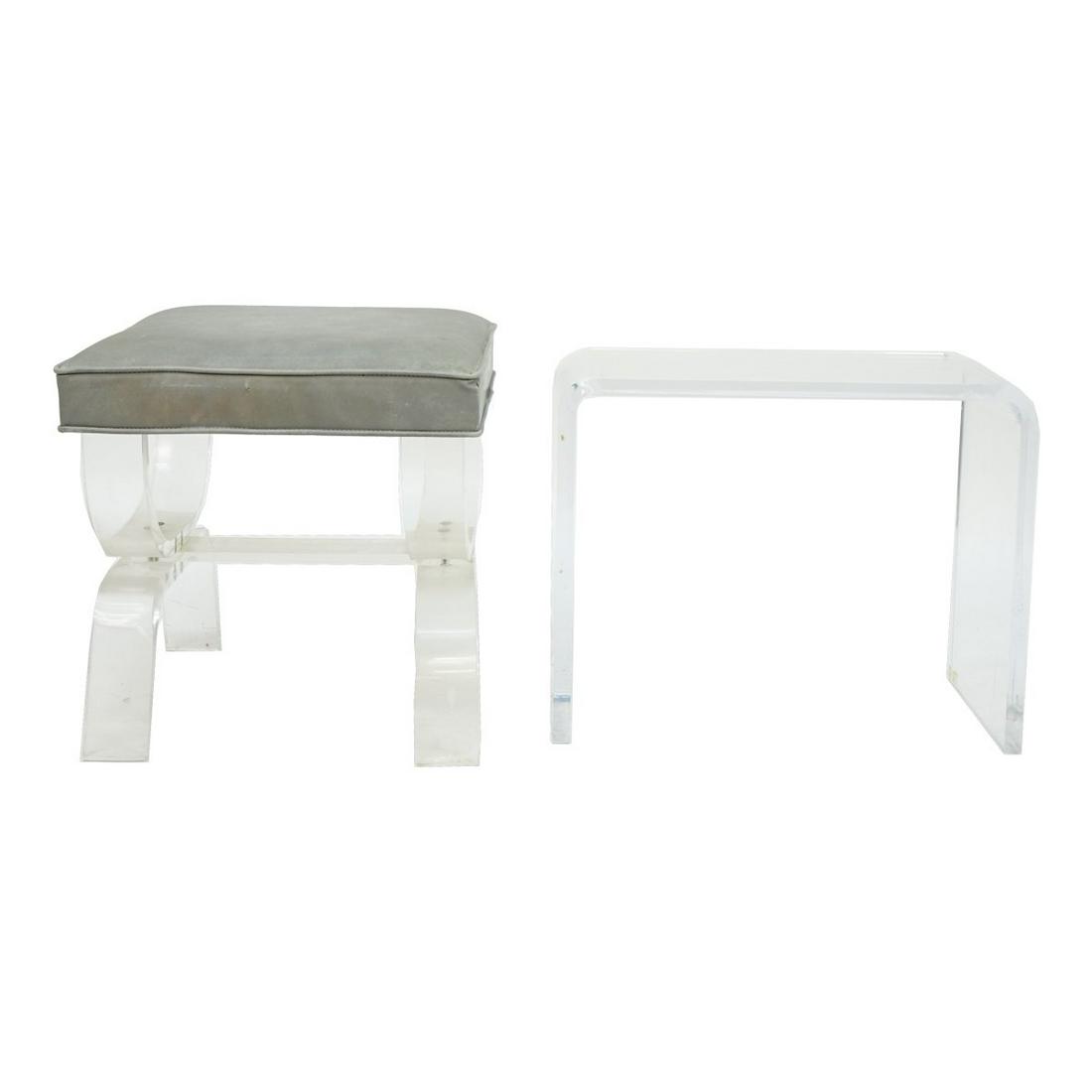 Two (2) Mid Century Modern Lucite Furniture Items (1 of 2)