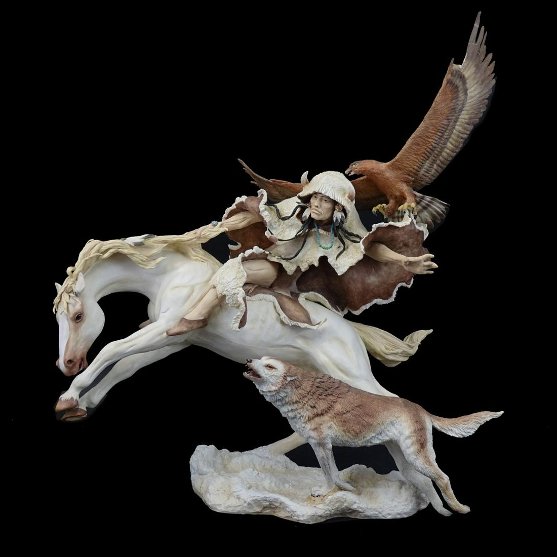 Bronn "Indian on Horseback" Porcelain Group (1 of 9)