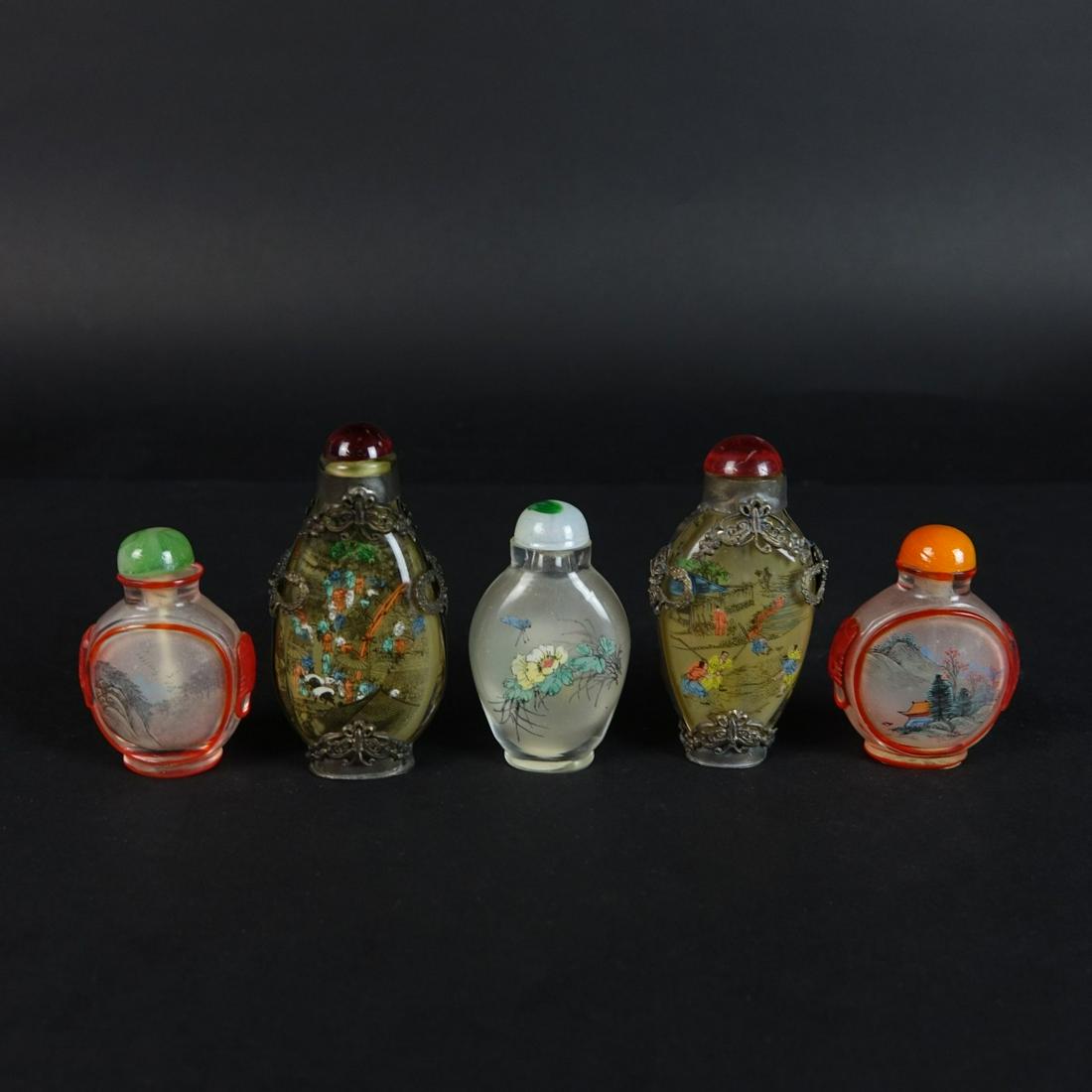 Five (5) Chinese Snuff Bottles (1 of 3)