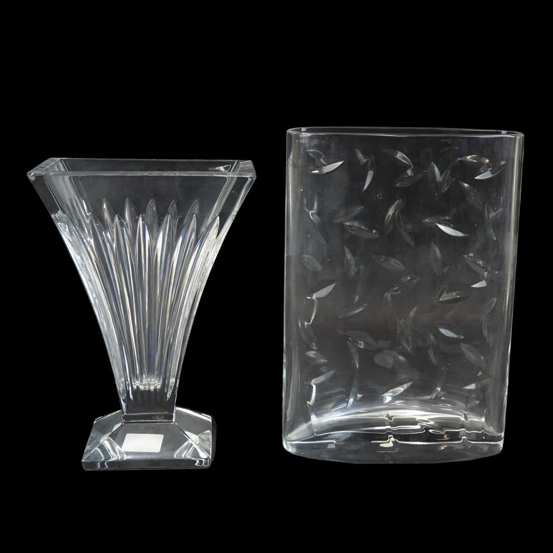 Two (2) Vintage Cut Crystal Vases (1 of 2)