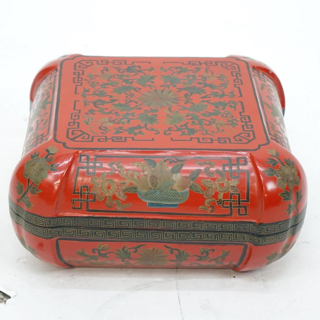 Modern Chinese Red Lacquered Box (1 of 3)