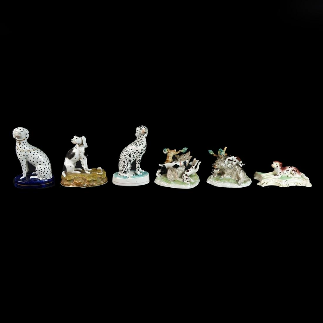 Seven (7) Staffordshire Dog Figurines (1 of 2)