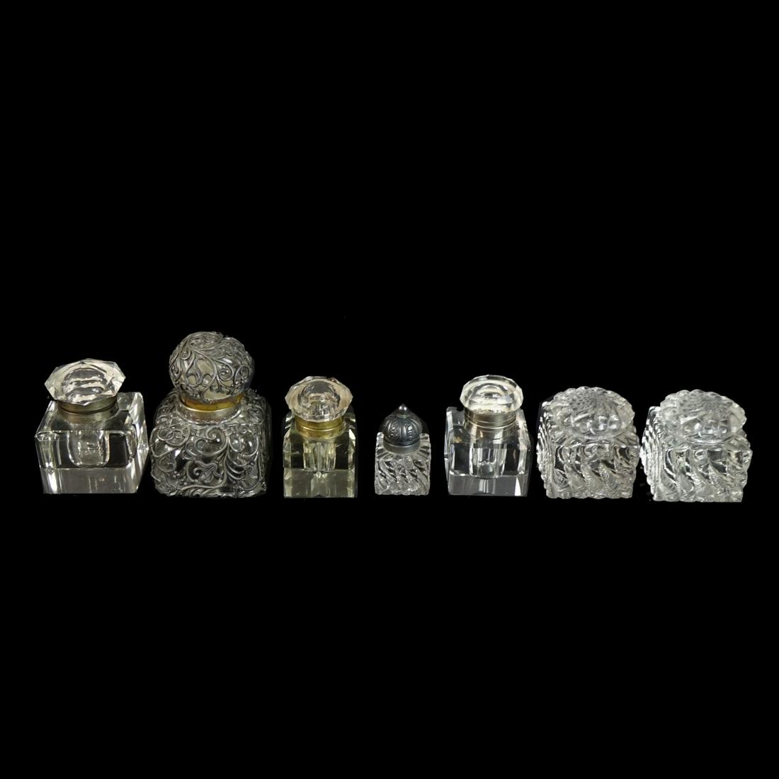 Seven (7) Antique Inkstands (1 of 2)