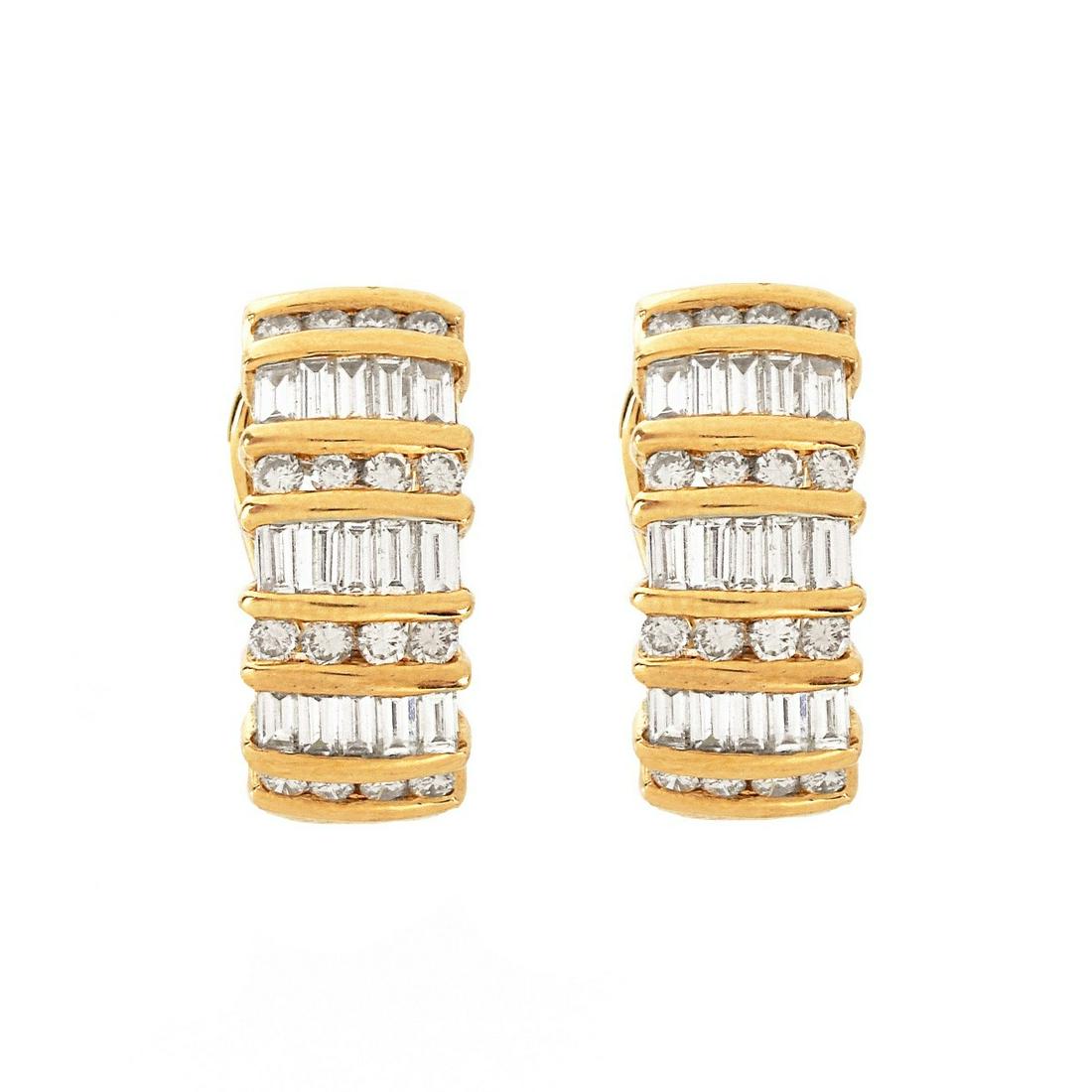 Diamond and 18K Earrings (1 of 5)