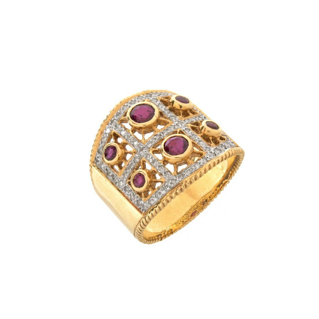 Ruby, Diamond and 18K Band (1 of 6)