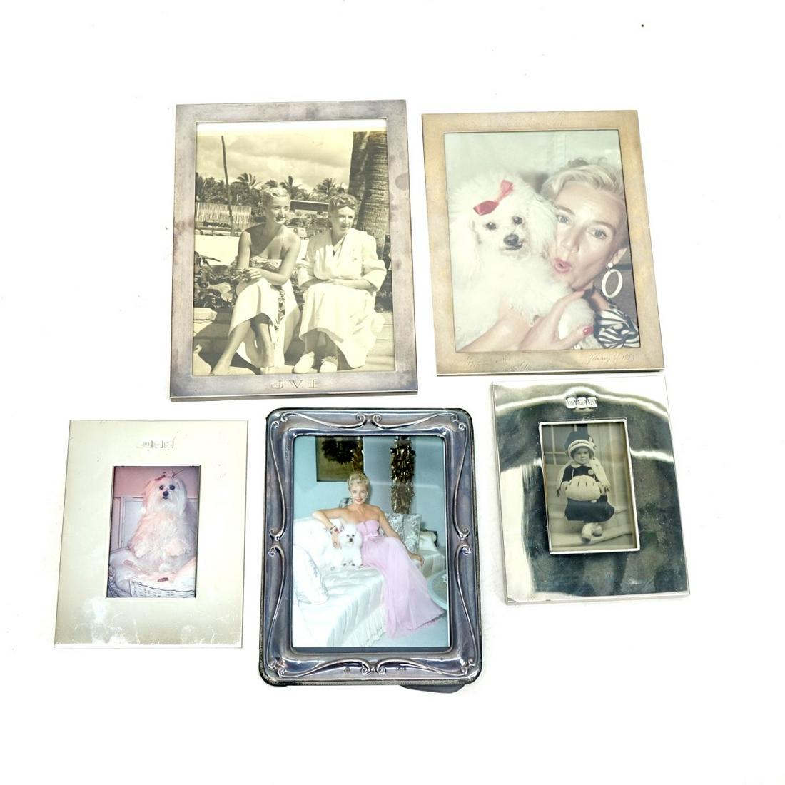 Lot of Sterling and Silverplate Frames (1 of 2)